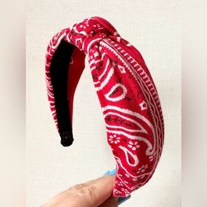 RED/BLACK/BURGUNDY/WHITE BANDANA HEADBANDS - SANDY & RIZZO